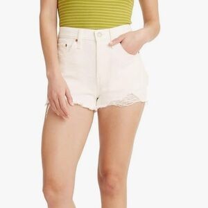 Levi's Women's 501 Original Shorts Distressed Whiteboard